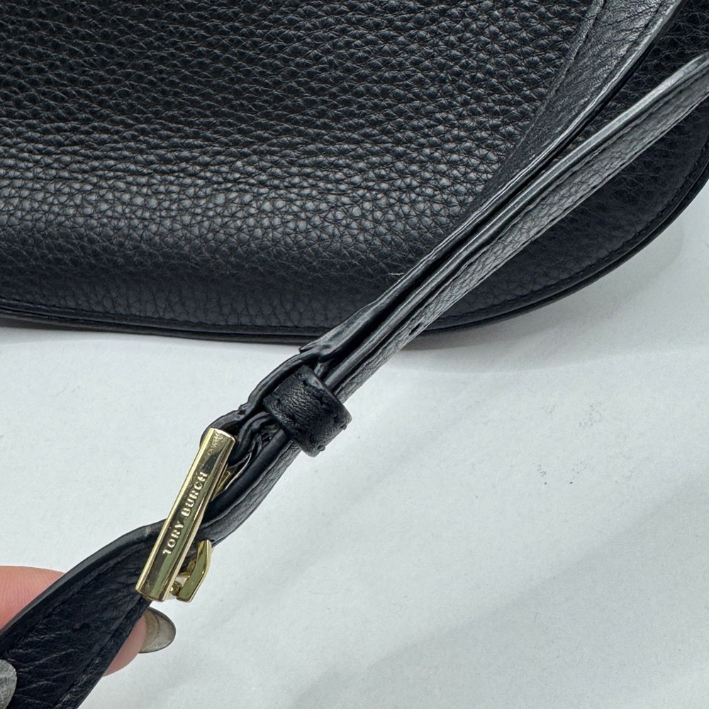 Tory Burch Black Leather Crossbody Bag, Like New - Picture 7 of 8